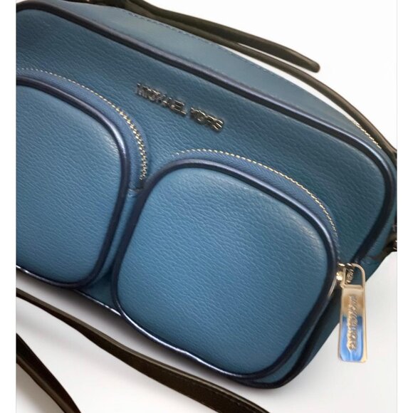 MICHAEL KORS JET SET MIRELLA MEDIUM CROSSBODY BAG TECH ATTACHED BLUE MSRP $299 - Picture 4 of 4